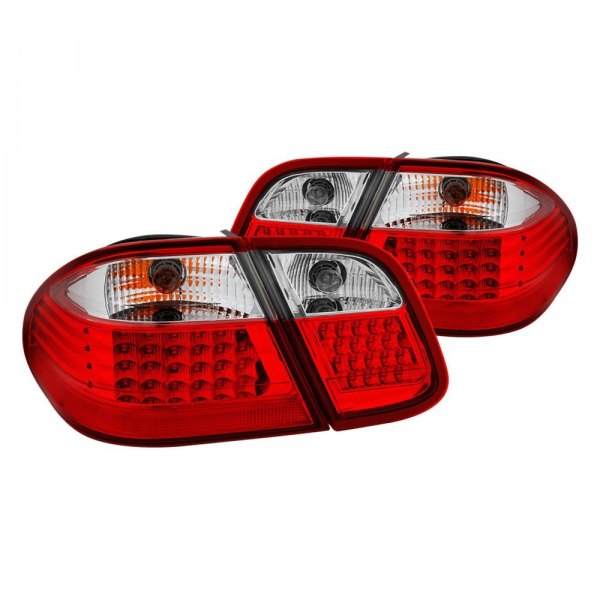 Spyder® - Chrome/Red LED Tail Lights, Mercedes CLK Class