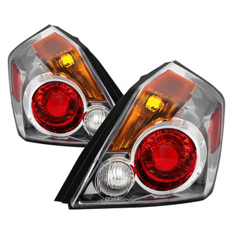 Spyder® - Driver and Passenger Side Chrome Red/Amber Factory Style Tail Lights
