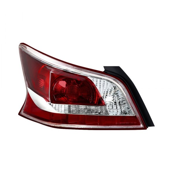 Spyder® - Driver Side Chrome/Red Factory Style Tail Light, Nissan Altima