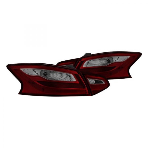 Spyder® - Chrome Red/Smoke Tail Lights, Nissan Altima