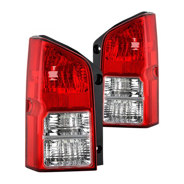 Spyder® - Chrome/Red Factory Style Tail Lights, Nissan Pathfinder
