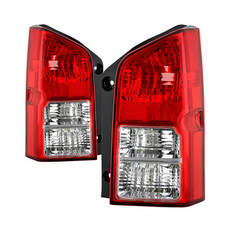 Spyder® - Driver and Passenger Side Chrome/Red Factory Style Tail Lights