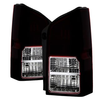 Spyder® - Driver and Passenger Side Chrome Red/Smoke Euro Tail Lights