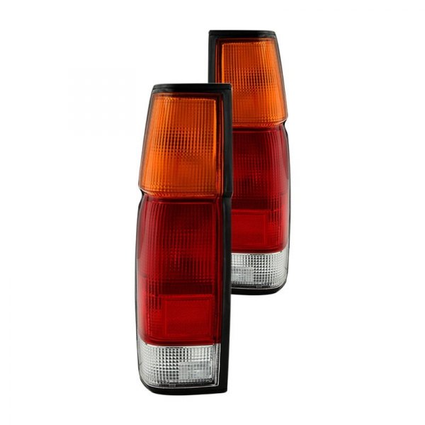 Spyder® - Chrome Red/Amber Factory Style Tail Lights, Nissan Pick Up