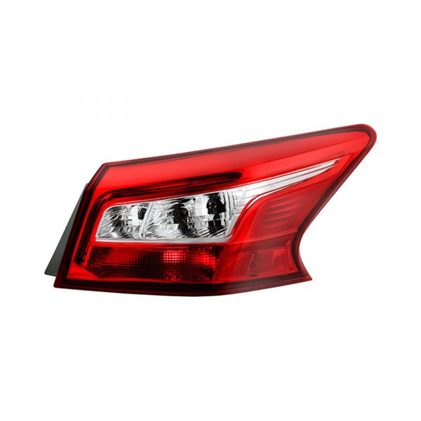 Spyder® - Passenger Side Outer Chrome/Red Factory Style Tail Light, Nissan Sentra