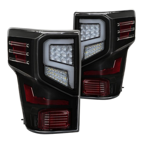 Spyder® - Black Fiber Optic LED Tail Lights, Nissan Titan