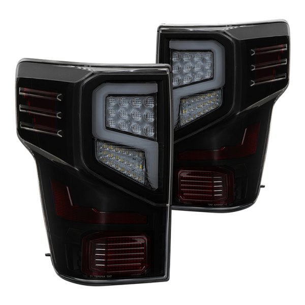 Spyder® - Black/Smoke Fiber Optic LED Tail Lights, Nissan Titan