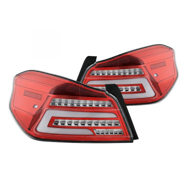 Spyder® - Red Fiber Optic LED Tail Lights, Subaru WRX