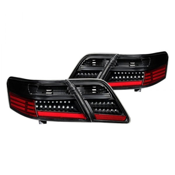 Spyder® - Black/Red LED Tail Lights, Toyota Camry