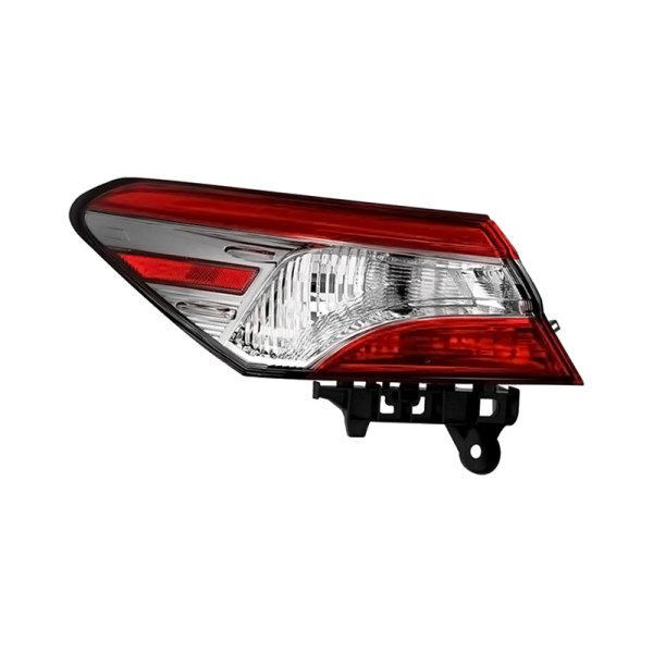 Spyder® - Driver Side Outer Chrome/Red Factory Style Tail Light, Toyota Camry