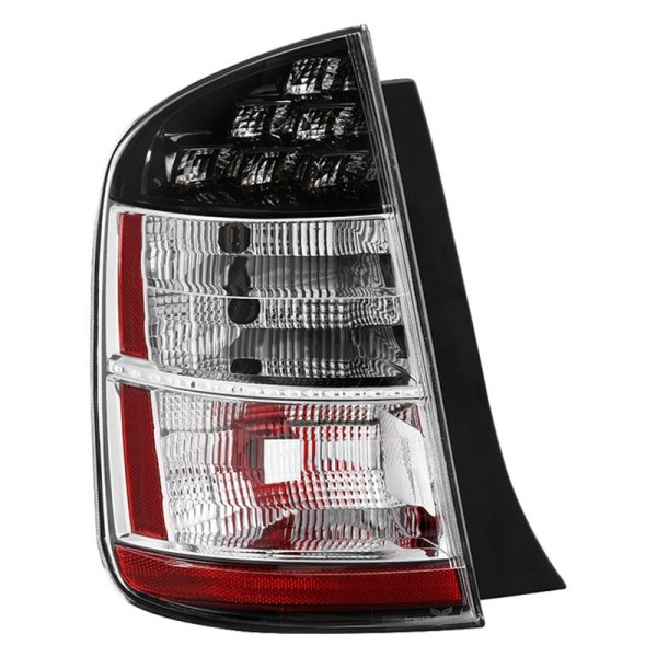 Spyder® - Driver Side Black/Chrome Clear Factory Style LED Tail Light, Toyota Prius