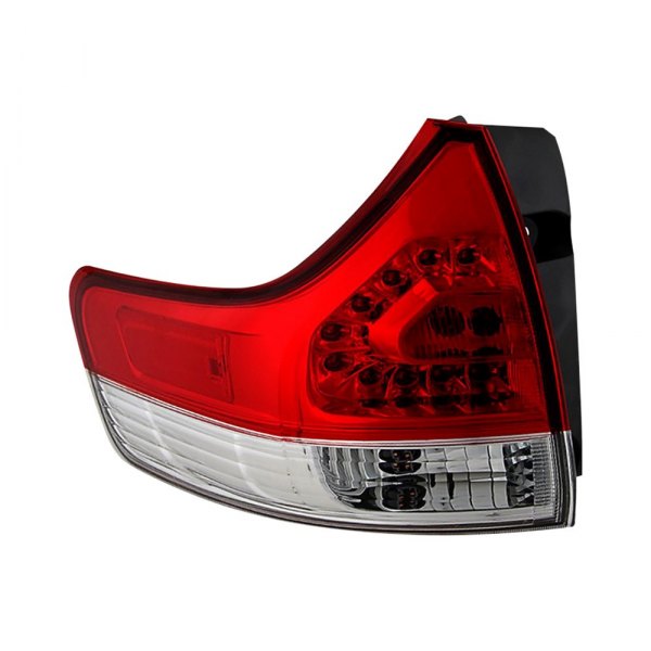 Spyder® - Driver Side Outer Chrome/Red Factory Style Tail Light, Toyota Sienna