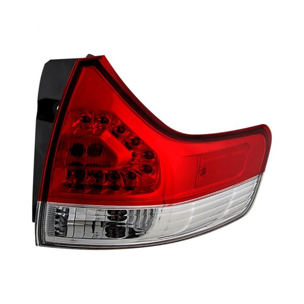 Spyder® - Passenger Side Outer Chrome/Red Factory Style Tail Light, Toyota Sienna
