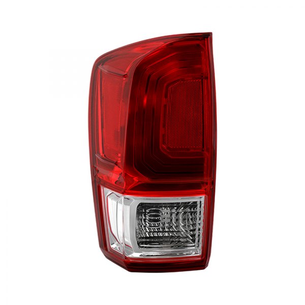 Spyder® - Driver Side Chrome/Red Factory Style Tail Light, Toyota Tacoma