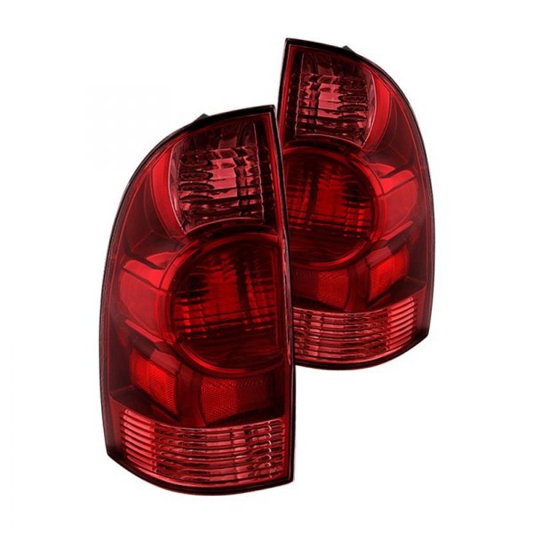 Spyder® - Chrome/Red Factory Style Tail Lights, Toyota Tacoma
