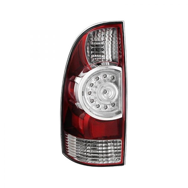 Spyder® - Driver Side Chrome/Red Factory Style LED Tail Light, Toyota Tacoma