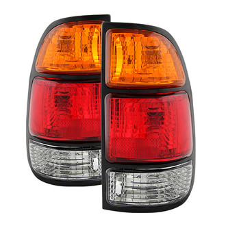 Spyder® - Driver and Passenger Side Chrome Red/Amber Factory Style Tail Lights