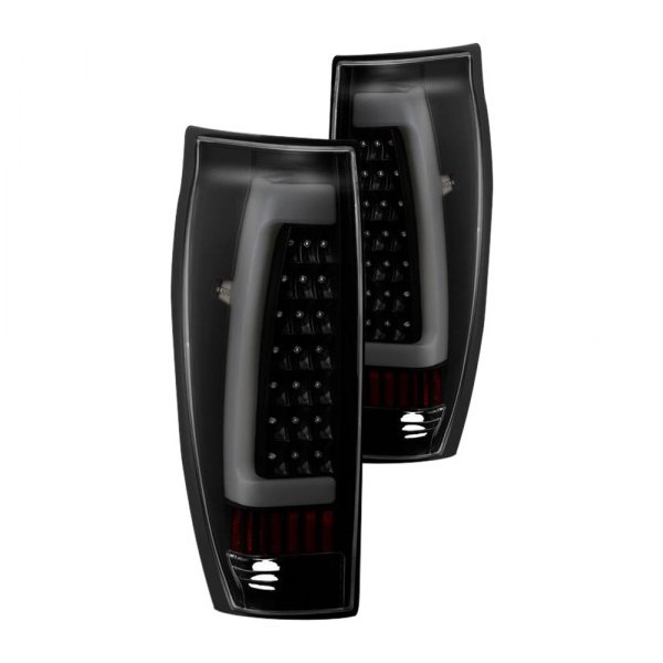 Spyder® - Black/Smoke Fiber Optic LED Tail Lights, Chevy Avalanche