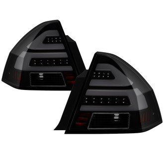Spyder® - Driver and Passenger Side Black/Smoke Fiber Optic LED Tail Lights