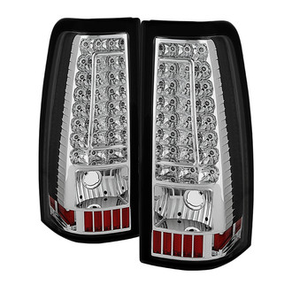 Spyder® - Driver and Passenger Side Chrome C-Shape LED Tail Lights