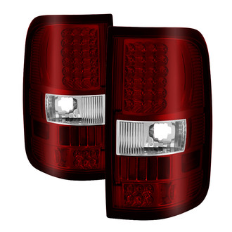 Spyder® - Driver and Passenger Side Chrome/Red LED Tail Lights