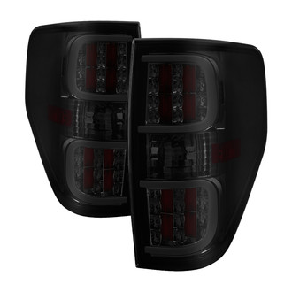 Spyder® - Driver and Passenger Side Chrome/Smoke Fiber Optic LED Tail Lights