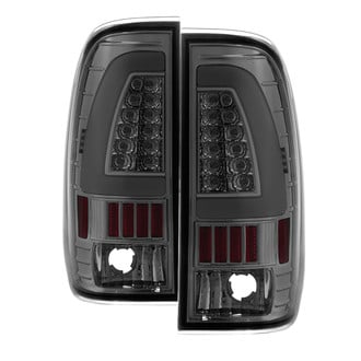 Spyder® - Driver and Passenger Side Chrome/Smoke Fiber Optic LED Tail Lights