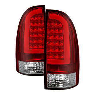 Spyder® - Driver and Passenger Side Chrome/Red Fiber Optic LED Tail Lights