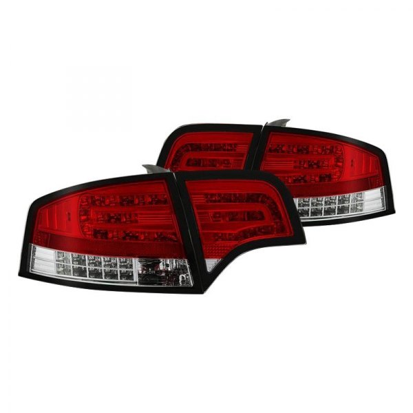 Spyder® - Chrome/Red LED Tail Lights, Audi A4
