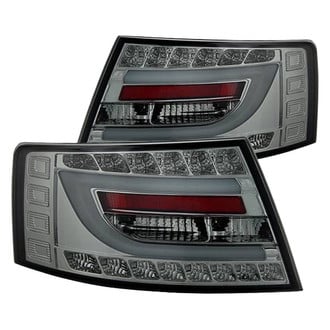 Spyder® - Driver and Passenger Side Chrome/Smoke Fiber Optic LED Tail Lights