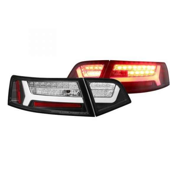 Spyder® - Black Fiber Optic LED Tail Lights, Audi A6