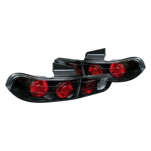 Spyder® - Black/Red Euro Tail Lights, Acura Integra