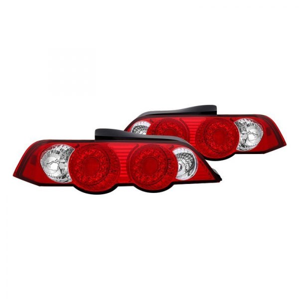 Spyder® - Chrome/Red LED Tail Lights, Acura RSX
