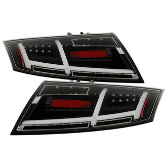 Spyder® - Driver and Passenger Side Black/Red Fiber Optic LED Tail Lights
