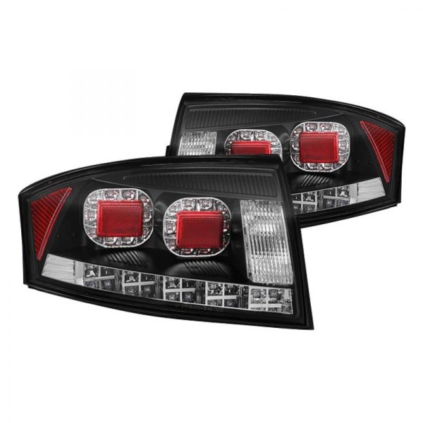 Spyder® - Black/Red LED Tail Lights, Audi TT