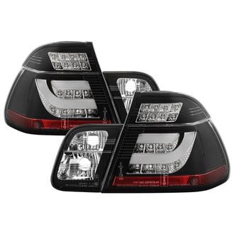 Spyder® - Driver and Passenger Side Black/Red Fiber Optic LED Tail Lights