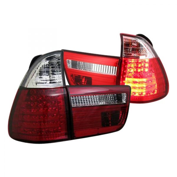 Spyder® - Chrome/Red LED Tail Lights, BMW X5