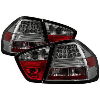 Spyder® - Driver and Passenger Side Chrome/Smoke Fiber Optic LED Tail Lights