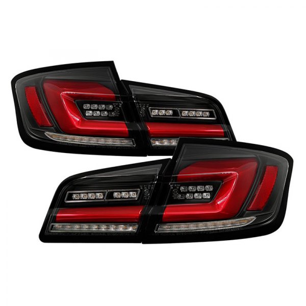 Spyder® - Black Sequential Fiber Optic LED Tail Lights, BMW 5-Series