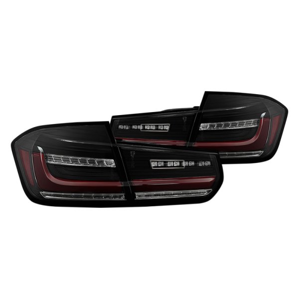 Spyder® - Black/Smoke Sequential Fiber Optic LED Tail Lights, BMW 3-Series