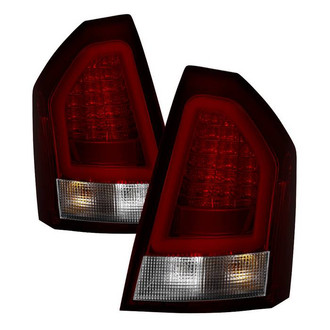 Spyder® - Driver and Passenger Side Chrome/Red Fiber Optic LED Tail Lights