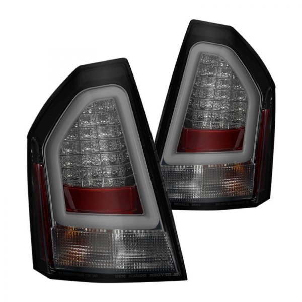 Spyder® - Chrome/Smoke Fiber Optic LED Tail Lights, Chrysler 300