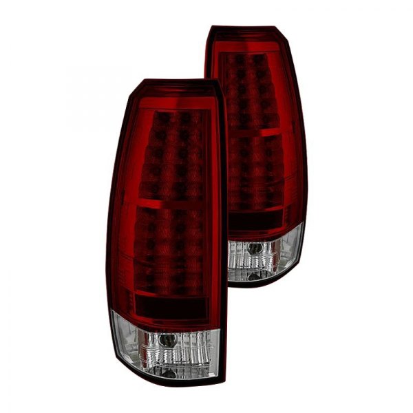 Spyder® - Chrome/Red LED Tail Lights, Chevy Avalanche