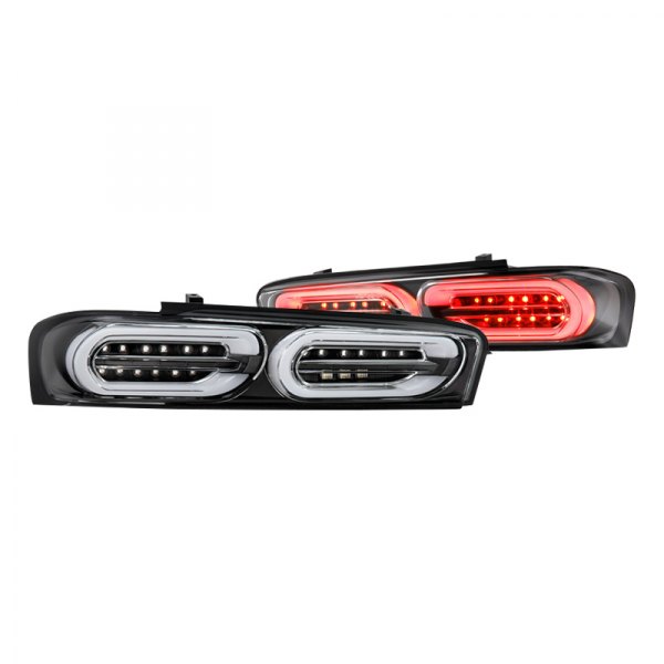 Spyder® - Black Sequential Fiber Optic LED Tail Lights, Chevy Camaro