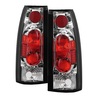 Spyder® - Driver and Passenger Side Chrome/Red Euro Tail Lights