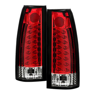 Spyder® ALT-YD-CCK88-LED-RC - Driver and Passenger Side Chrome/Red LED Tail Lights