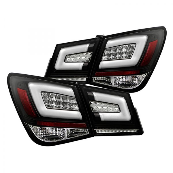 Spyder® - Black Fiber Optic LED Tail Lights, Chevy Cruze