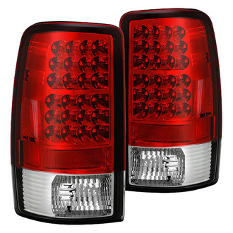 Spyder® - Driver and Passenger Side Chrome/Red LED Tail Lights