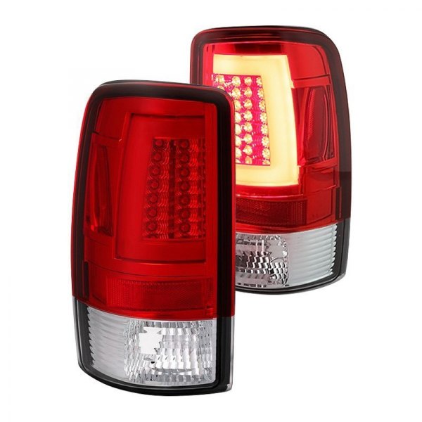 Spyder® - Chrome/Red Fiber Optic LED Tail Lights