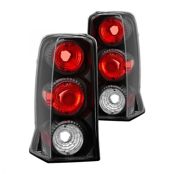 Spyder® - Black/Red Euro Tail Lights, Cadillac Escalade